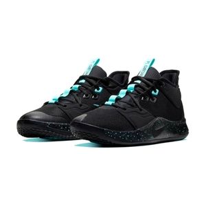 Nike Paul George shoes black and aqua